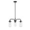 Z-Lite Delaney 3 Light Chandelier, Matte Black & Clear 471-3MB - alternate 3